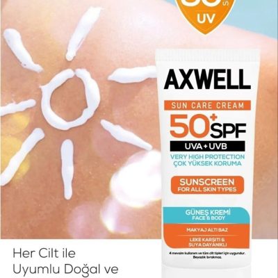 کرم ضد آفتاب و ضد لک Spf 50+ حجم 50 ml اکس‌ول AXWELL