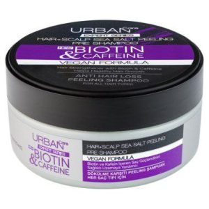 اسکراب لایه بردار پوست کف سر حاوی بیوتین و کافئین و نمک دریا اربن کر Urban Care Expert Biotin & Caffeine Hair Scalp Sea Salt Peeling Shampoo